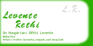 levente rethi business card