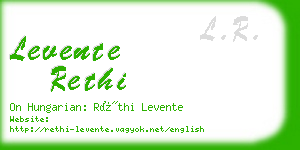 levente rethi business card